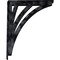 Ekena Millwork Nevio Wrought Iron Bracket, (Triple center brace), Antiqued Pewter 2"W x 12"D x 15"H BKTM02X12X15TNEAPW - alternate 3